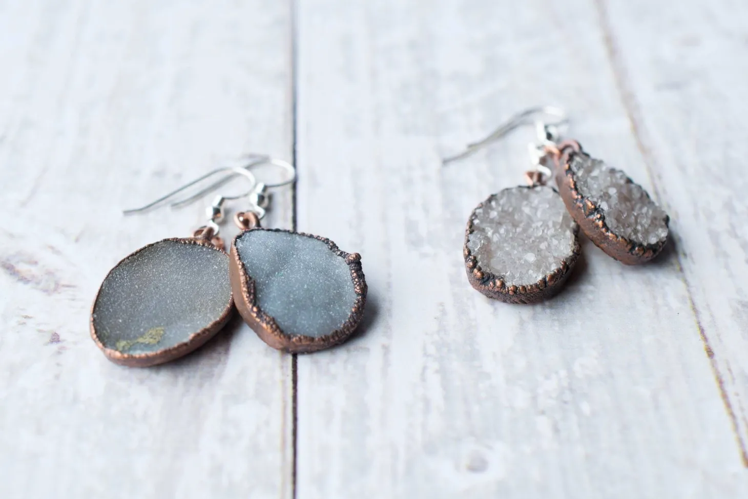 SALE Natural crystal | Druzy crystal earrings