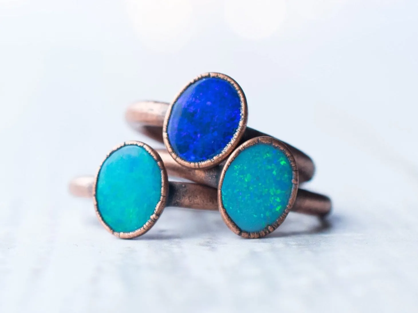 SALE Opal ring | Stacking birthstone ring