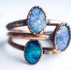 SALE Opal ring | Stacking birthstone ring