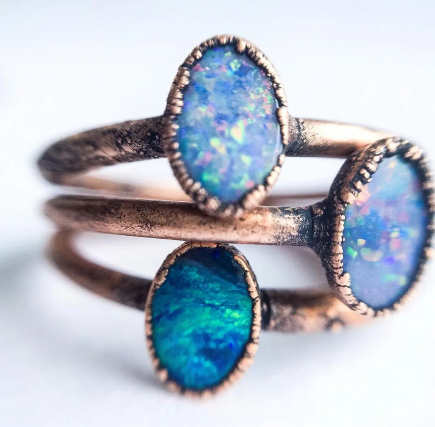 SALE Opal ring | Stacking birthstone ring