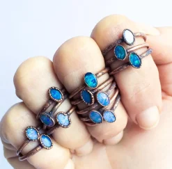 SALE Opal ring | Stacking birthstone ring