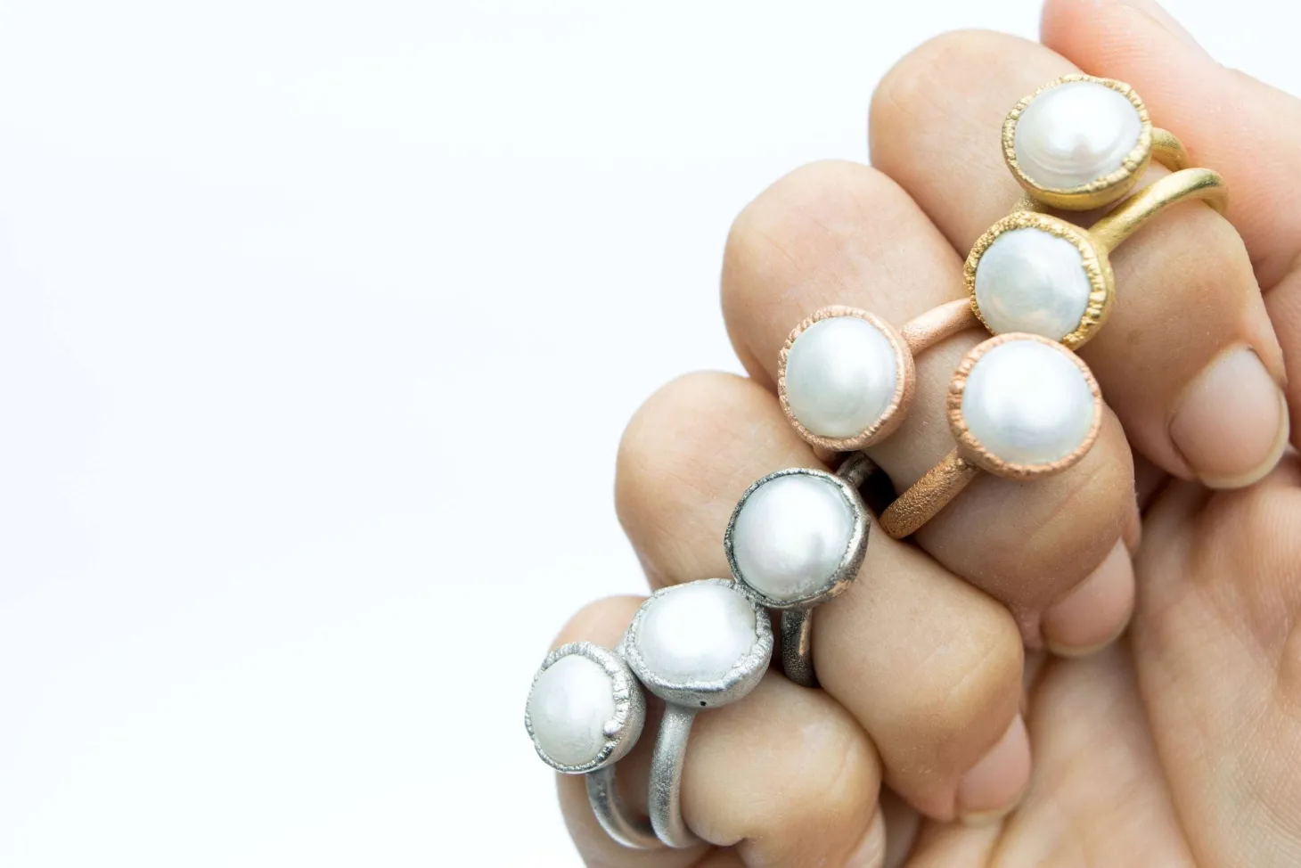 SALE Pearl ring | Pearl stacking ring