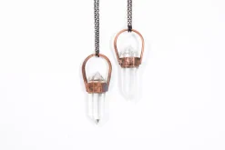 SALE Quartz crystal necklace | Electroformed crystal necklace