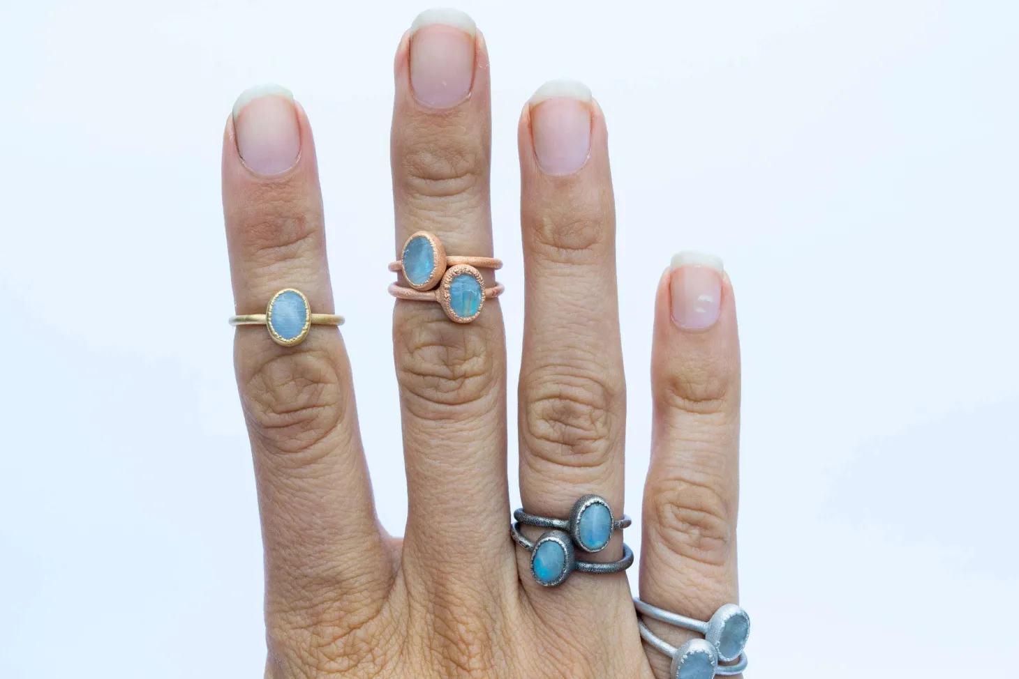 SALE Rainbow moonstone ring | June Birthstone Ring