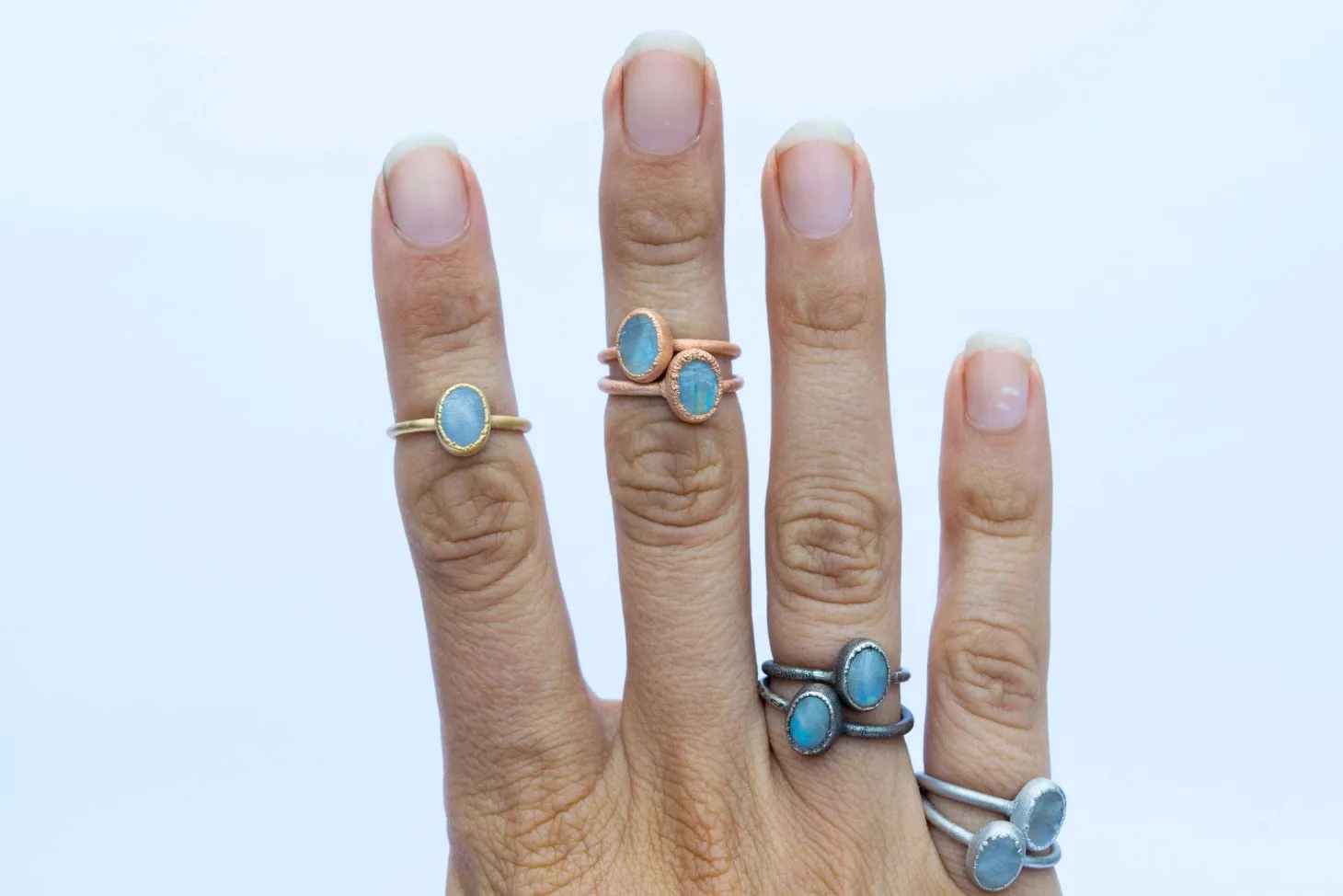 SALE Rainbow moonstone ring | June Birthstone Ring