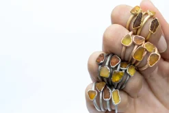 SALE Raw amber ring | Untreated baltic amber jewelry
