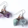 SALE Raw fluorite earrings | Rough fluorite