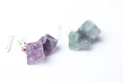 SALE Raw fluorite earrings | Rough fluorite
