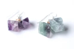 SALE Raw fluorite earrings | Rough fluorite