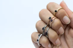 SALE Raw garnet ring | Deep Red Garnet ring