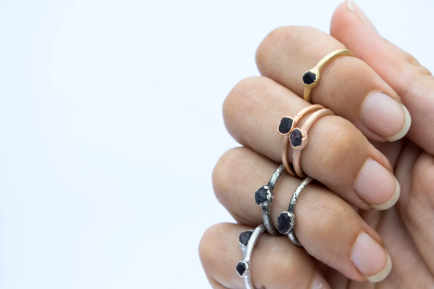SALE Raw garnet ring | Deep Red Garnet ring