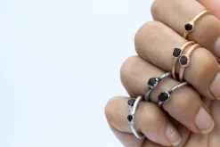 SALE Raw garnet ring | Deep Red Garnet ring