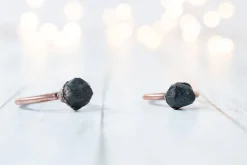 SALE Raw garnet ring | Deep Red Garnet ring