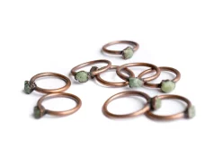 SALE Raw garnet ring | Green Garnet ring