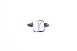 SALE Raw howlite ring | Natural howlite