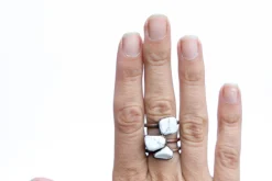 SALE Raw howlite ring | Natural howlite