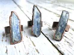 SALE Raw Kyanite ring | Blue Kyanite crystal ring