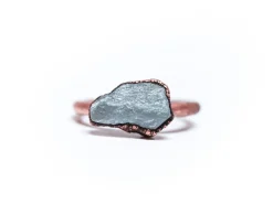 SALE Raw Labradorite ring | Gemstone stacking ring
