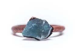 SALE Raw Labradorite ring | Gemstone stacking ring