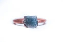 SALE Raw Labradorite ring | Gemstone stacking ring