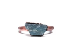 SALE Raw Labradorite ring | Gemstone stacking ring