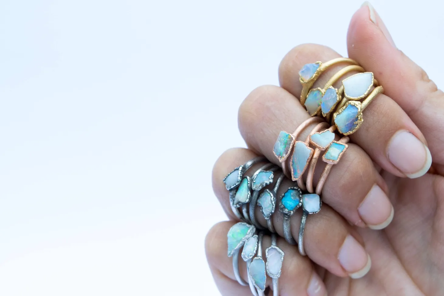 SALE Raw opal ring | Rough opal ring