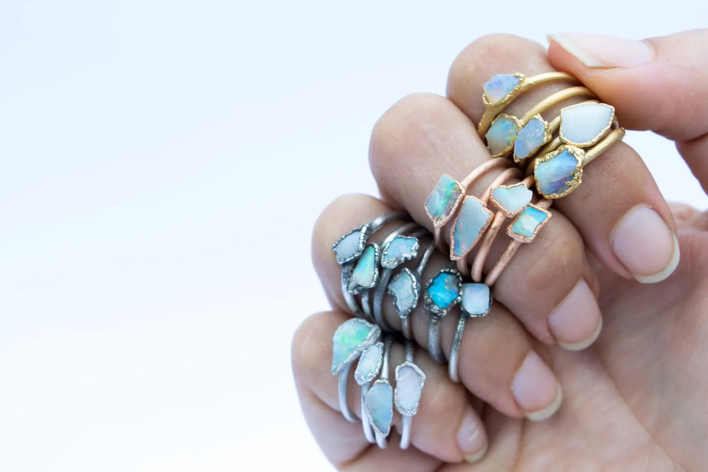 SALE Raw opal ring | Rough opal ring