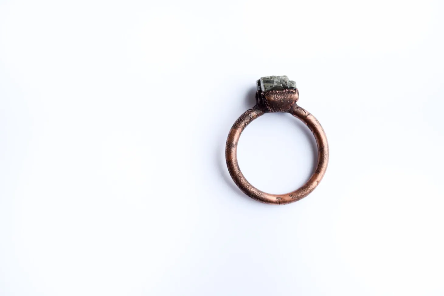 SALE Raw pyrite ring | Fool's gold jewelry