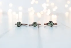 SALE Raw pyrite ring | Fool's gold jewelry
