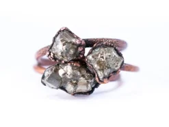 SALE Raw pyrite ring | Fool's gold jewelry