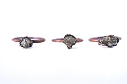 SALE Raw pyrite ring | Fool's gold jewelry