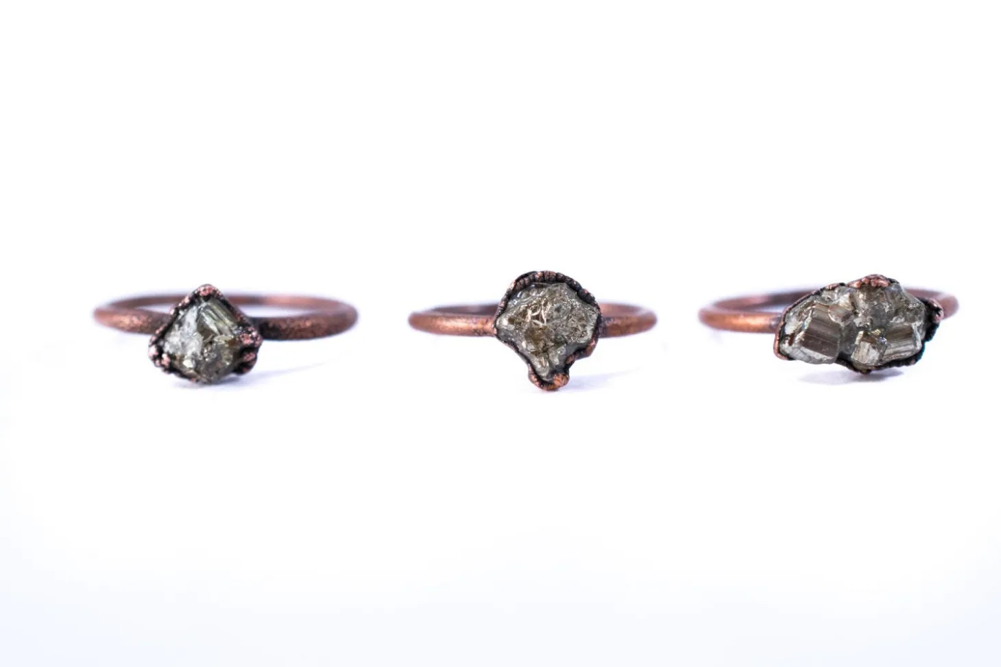 SALE Raw pyrite ring | Fool's gold jewelry