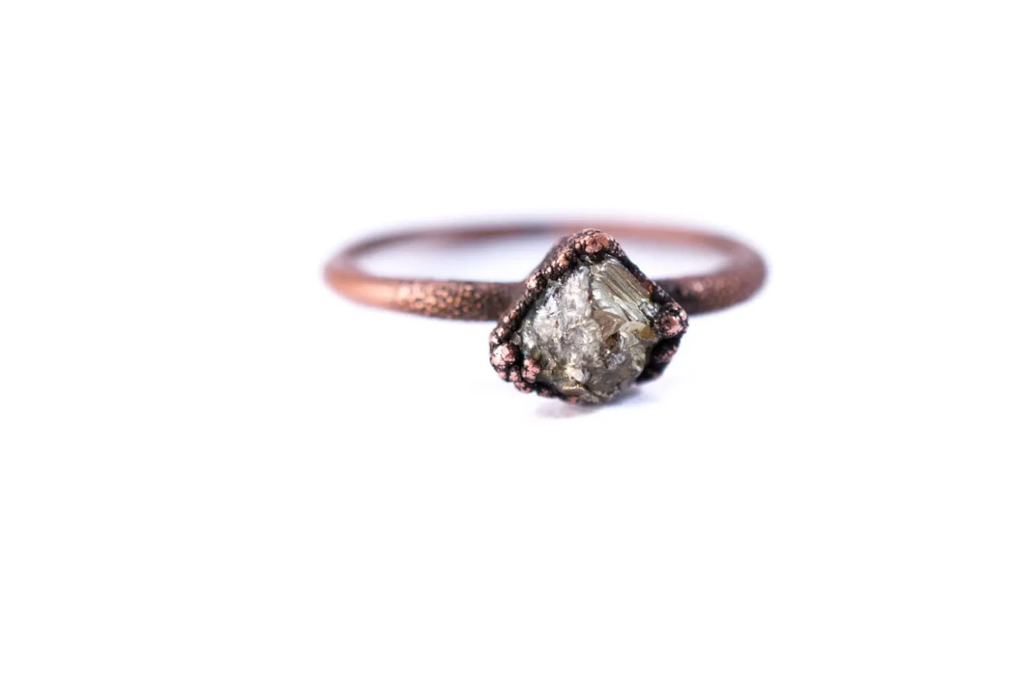 SALE Raw pyrite ring | Fool's gold jewelry