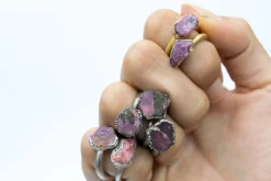 SALE Raw ruby ring | Red ruby crystal ring