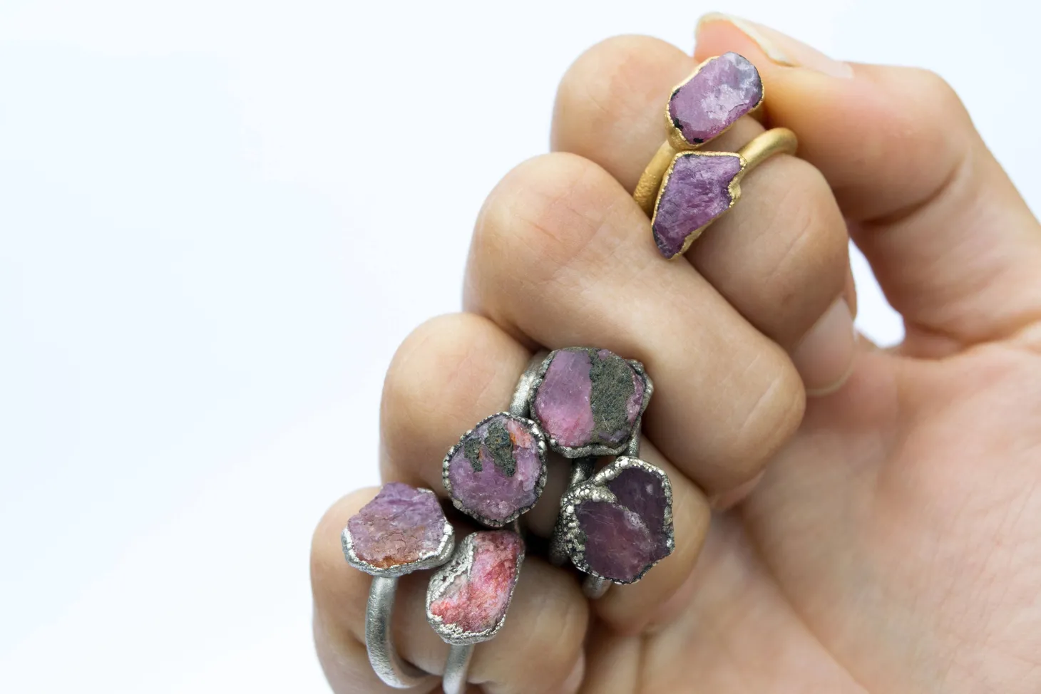 SALE Raw ruby ring | Red ruby crystal ring