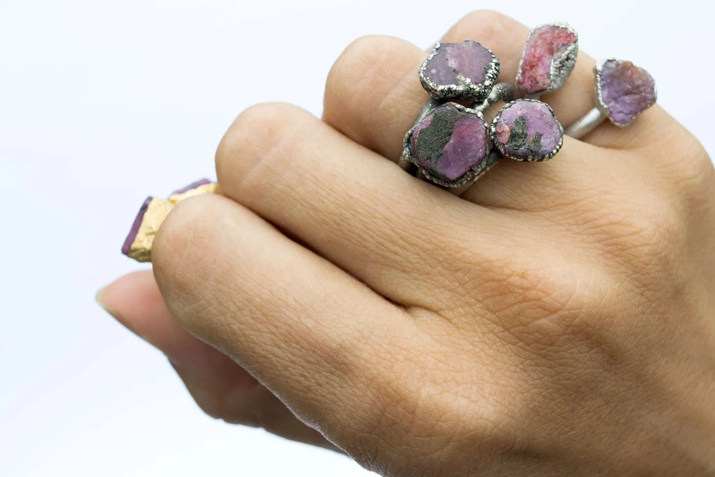 SALE Raw ruby ring | Red ruby crystal ring