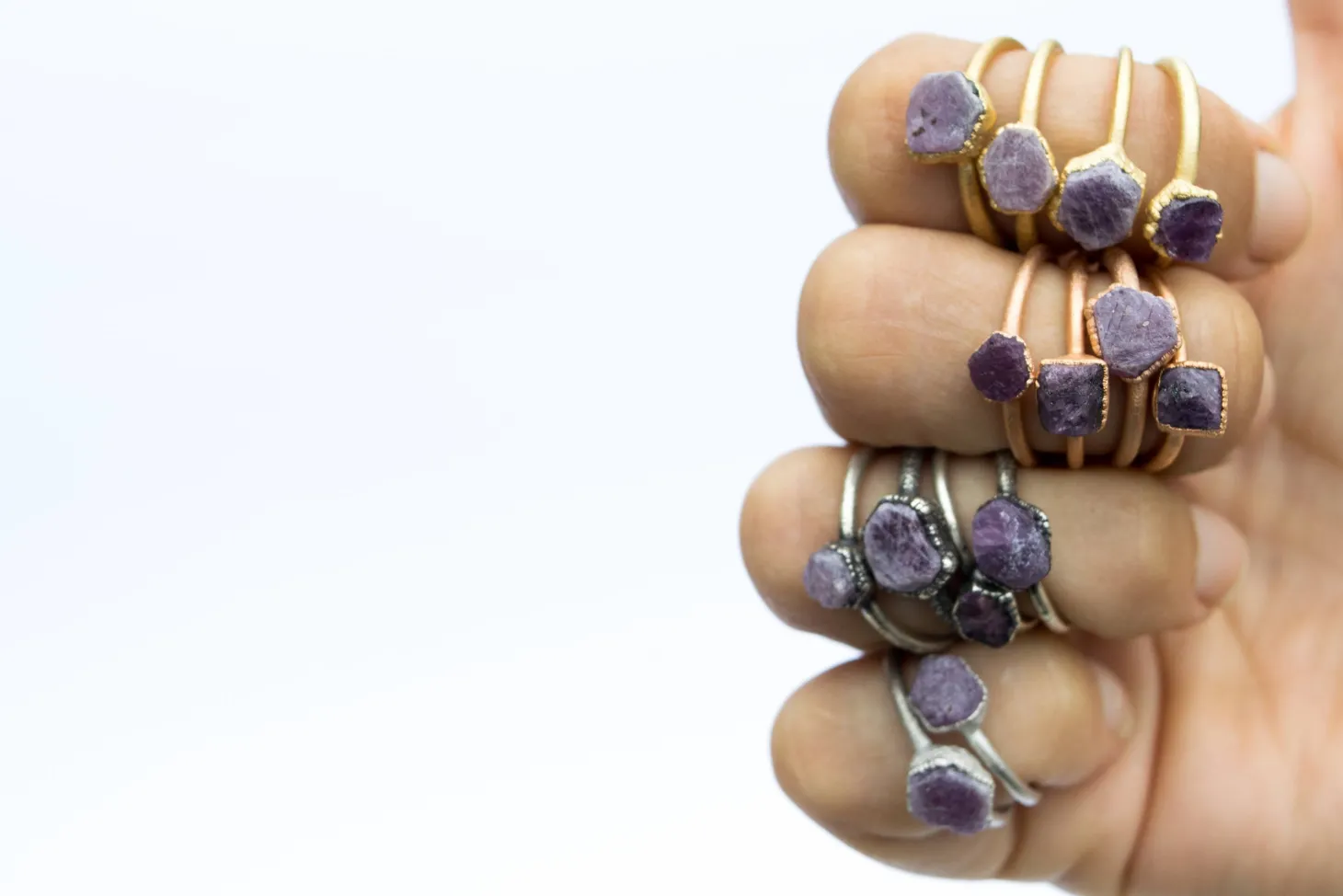 SALE Raw ruby ring | Red ruby stacking ring