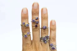 SALE Raw ruby ring | Red ruby stacking ring