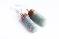 SALE Raw sapphire earrings | Blue sapphire earrings