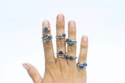 SALE Raw tanzanite ring | Gold tanzanite ring