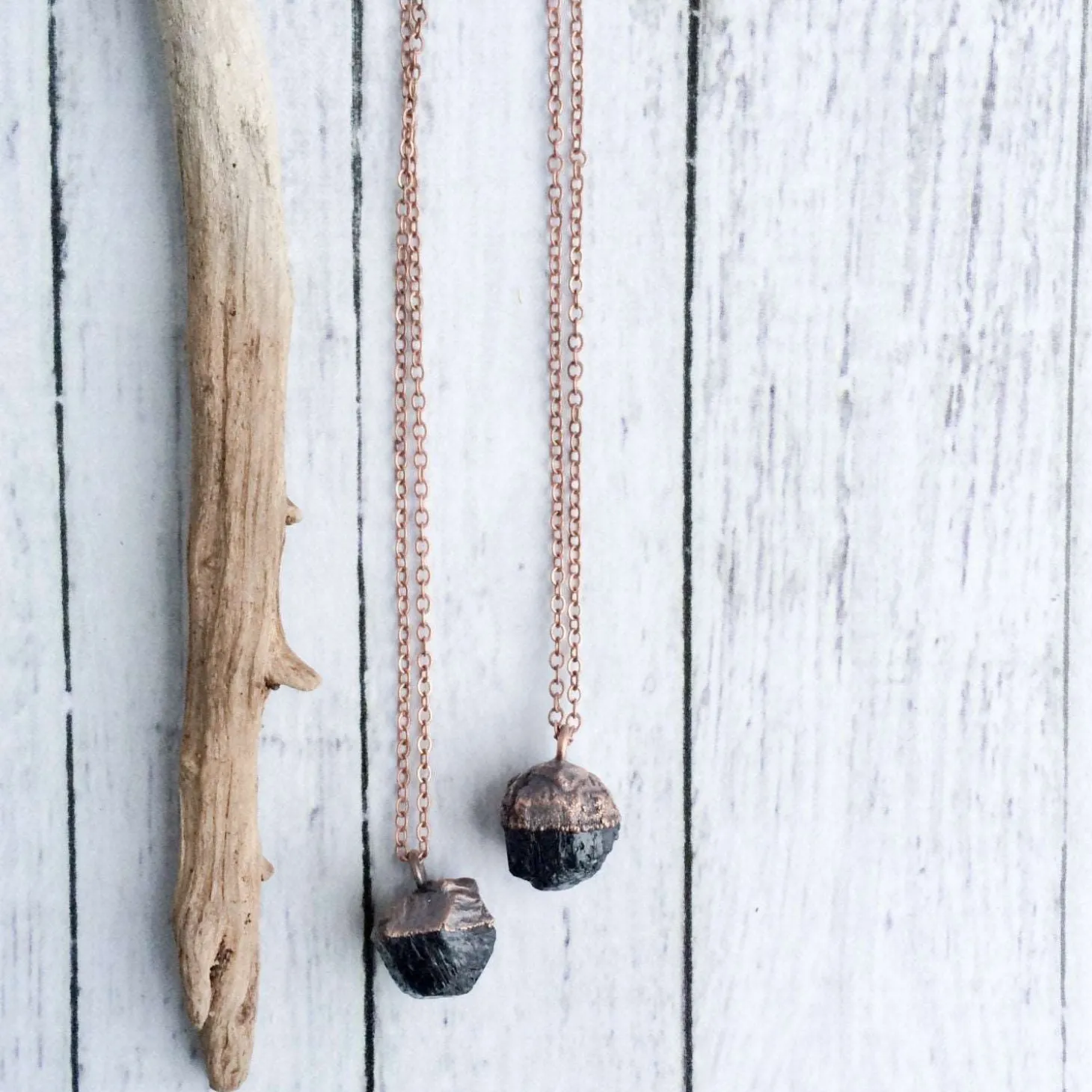 SALE Raw tourmaline necklace | Black tourmaline crystal necklace