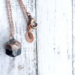 SALE Raw tourmaline necklace | Black tourmaline crystal necklace