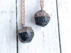 SALE Raw tourmaline necklace | Black tourmaline crystal necklace