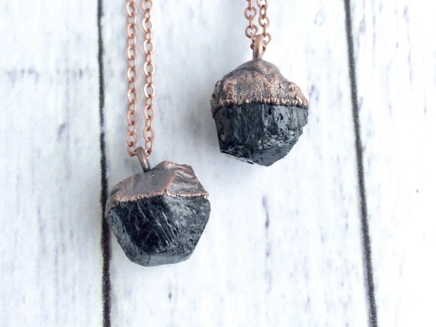 SALE Raw tourmaline necklace | Black tourmaline crystal necklace