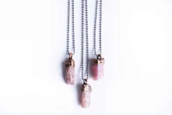 SALE Raw tourmaline necklace | Pink tourmaline necklace