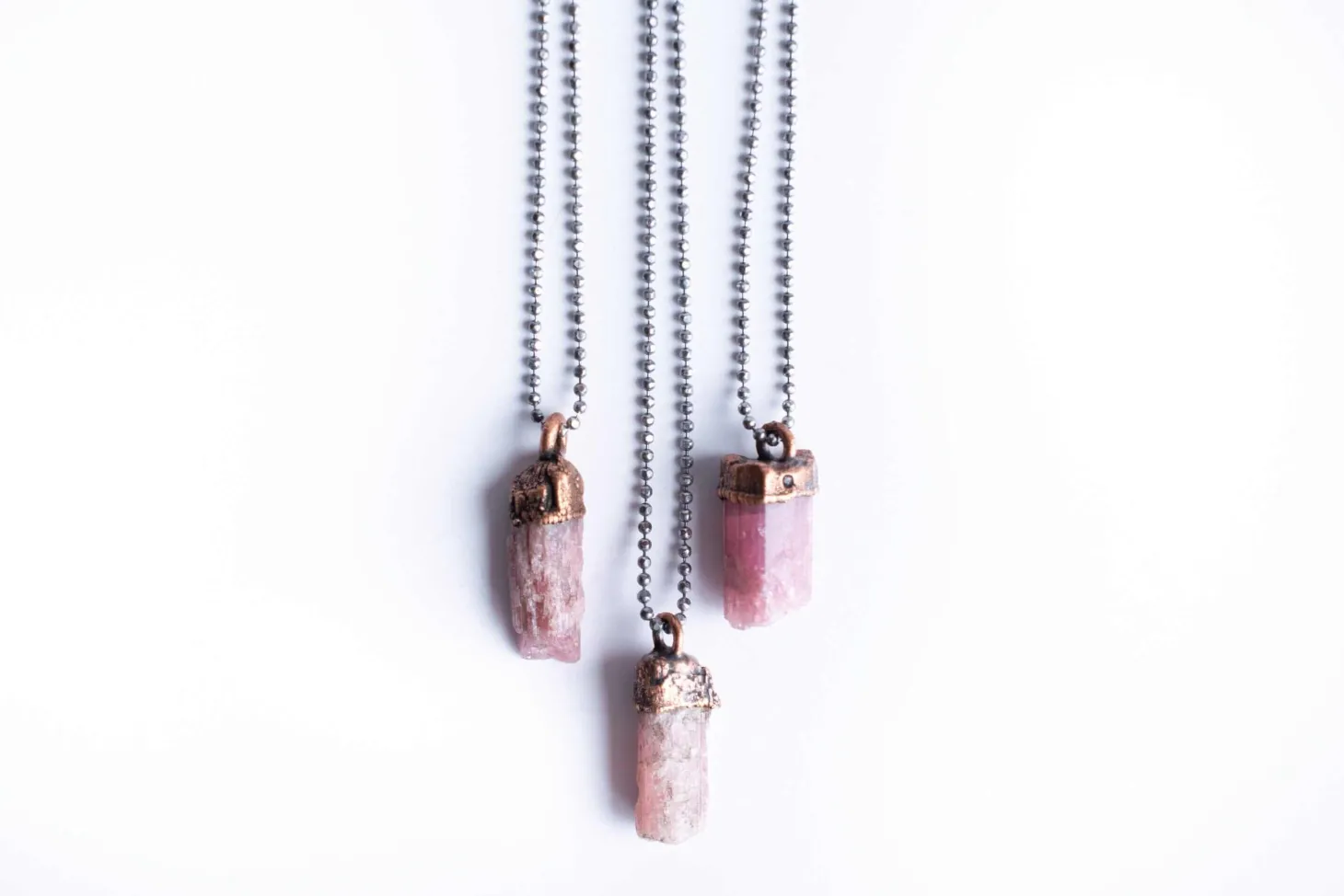 SALE Raw tourmaline necklace | Pink tourmaline necklace