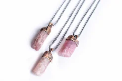 SALE Raw tourmaline necklace | Pink tourmaline necklace