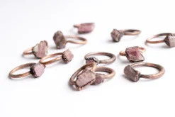 SALE Raw tourmaline ring | Pink tourmaline crystal ring