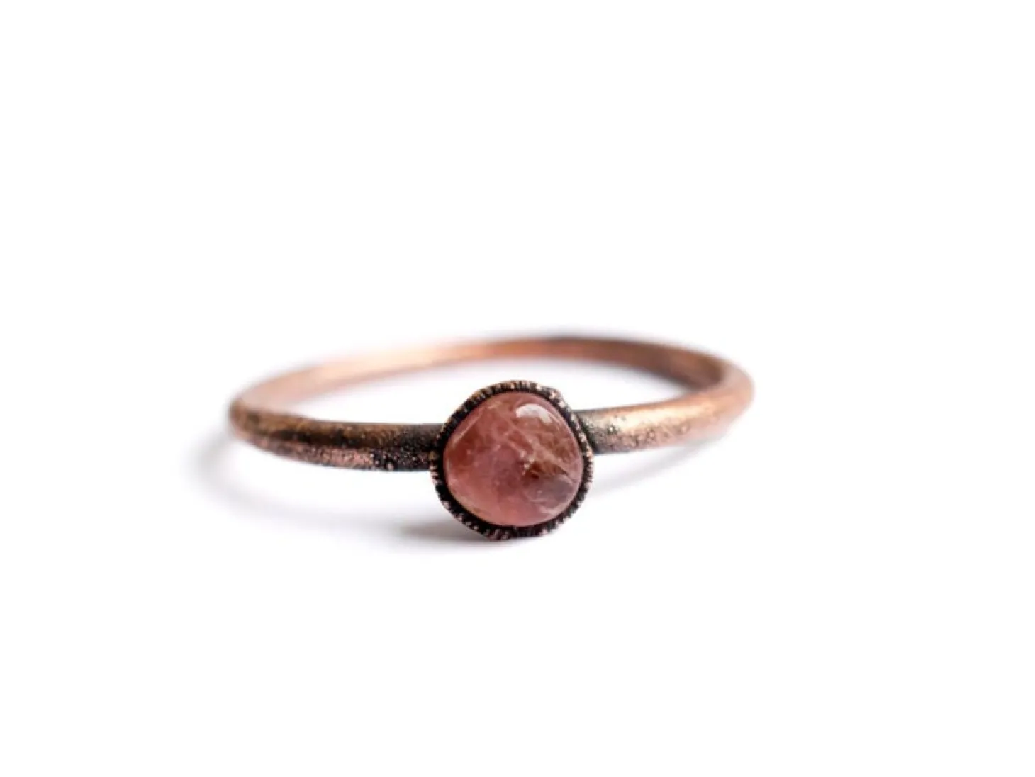 SALE Raw tourmaline ring | Pink tourmaline crystal ring