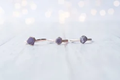SALE Rose Gold Ruby ring | Red ruby crystal ring